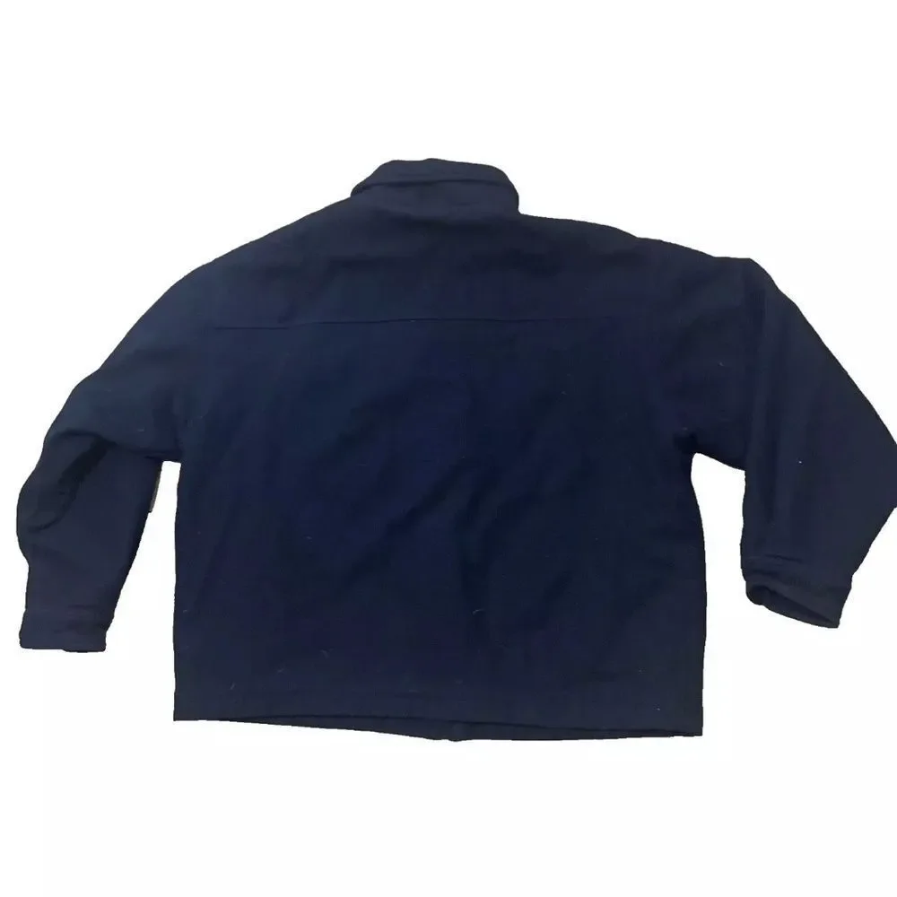 Abercrombie & Fitch Mens XL Gray Full Zip Long Sleeve Heavy Wool Blend Jacket XL